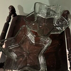 5 Pointed Star-Shaped Glass Bowls